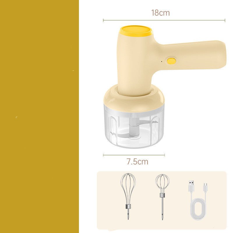 2 In 1 Electric Garlic Chopper USB Rechargeable Vegetable Chili Meat Ginger Masher Handheld Multipurpose Kitchen Gadgets