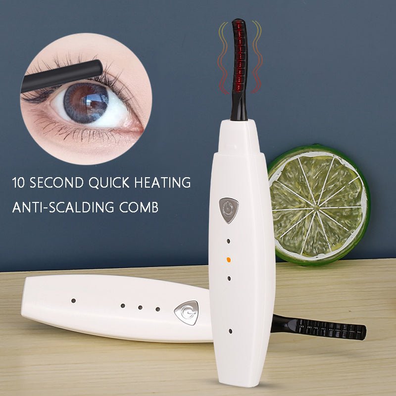 Electric Heated Eyelash Curler USB Rechargeable Eyelashes Curler Quick Heating Natural Eyelash Curler Long Lasting Makeup Tools