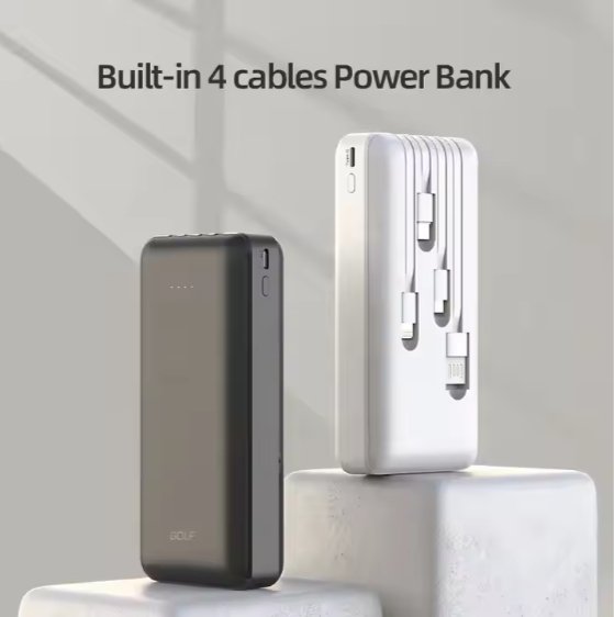 Power Bank With USB Cables