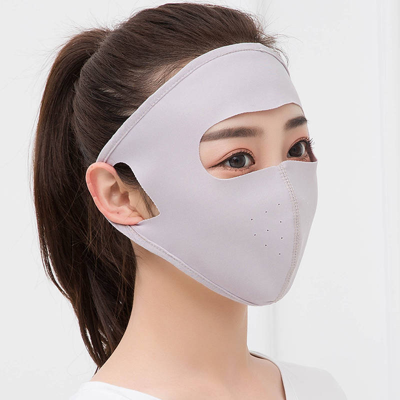 Summer Ice Silk Breathable Mask female Sunscreen Full Face Mask