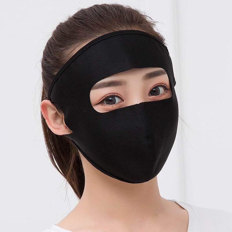 Summer Ice Silk Breathable Mask female Sunscreen Full Face Mask